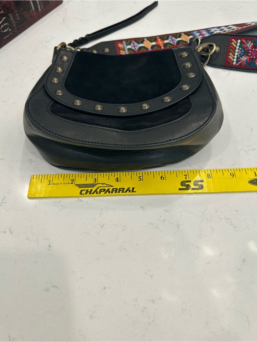Johnny Was Black Crossbody with Multicolor Embroidered Strap - Picture 11 of 16